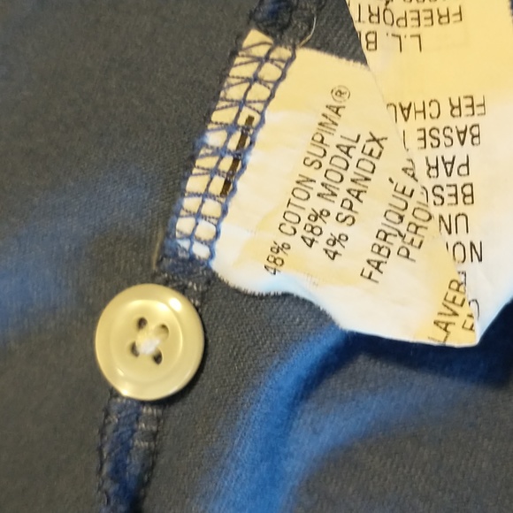 LLBean woman's size L cotton cardigan w adjustable sleeve length - Picture 3 of 12